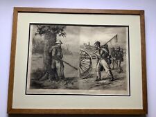 Edwin Forbes Etching “On Picket & Washing Day” Original Frame 1876 picture