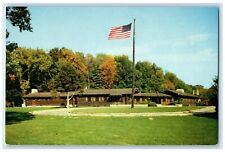 c1960 White Pines Forest Lodge Exterior Building Field Oregon Illinois Postcard picture