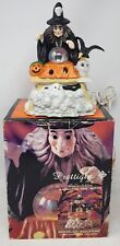 1991 Prettique Ceramic Halloween Samantha the Witch Lamp Figurine W/ Box Tested picture