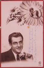 1930s Woman Man Post Card Written in French Love Letter Vintage Estate JC Paris picture