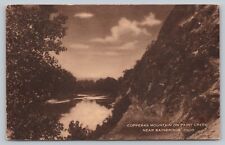Postcard OH Bainbridge Copperas Mountain Paint Creek Clouds Sepia Artvue B8 picture