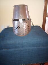 RARE SCA 14TH CENTURY GREAT HELM/BARREL HELMET GREAT PATINA AND NO DAMAGE picture