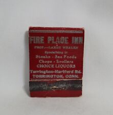 Vintage Fire Place Inn Restaurant Matchbook Cover Torrington CT Conn Advertising picture