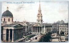 Postcard - National Gallery & St. Martin's Church - London, England picture