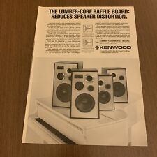 1979 Kenwood Speakers LS Series B Print Ad Original Lumber Core Baffle Board picture