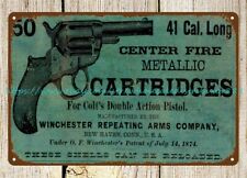 inexpensive home WINCHESTER .41 LONG COLT CENTER FIRE AMMUNITION metal tin sign picture