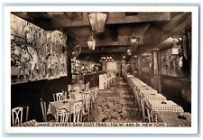 c1940's Jimmie Dwyer's Saw Dust Trail Interior New York NY Vintage Postcard picture