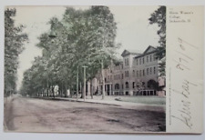 Illinois Women's College Jacksonville IL Vtg Antique Postcard 1909 Street View picture