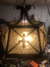 Vintage 1970s Royal Norton Company 6sided Hanging Ceiling Mount Light  picture