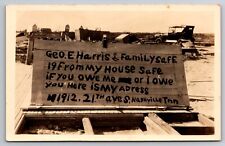 Tornado Damage Home of George Harris Nashville Tennessee? c1930 Real Photo RPPC picture