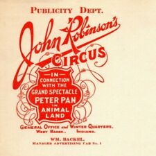 Very Scarce John Robinson's Circus Letterhead c1925 Peter Pan - Wm. Hackel picture