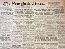 1938 AUGUST 30 NEW YORK TIMES - REICH SEES ACUTE CRISIS NEARING - NT 6256 picture