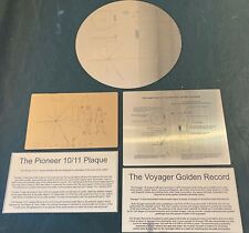 NASA VOYAGER GOLDEN Record + Pioneer plaque METAL with explanation plaques picture