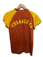 Vintage 40s 50s Military Shirt AACS Squadron Baseball Raglan picture