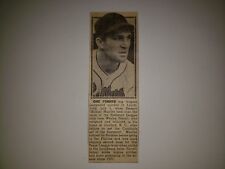 Heinie Mueller Lynchburg Hillcats 1946 Sporting News Player Profile Panel RARE picture