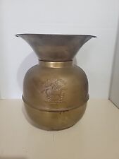 Vintage Pony Express Brass Copper Chewing Tobacco Cut Plug Spittoon picture