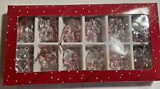 Dillard's Trimmings Set of 12 Acrylic Ornaments, Pink & Clear picture