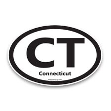 CT Connecticut US State Oval Magnet Decal, 4x6 Inches, Automotive Magnet picture
