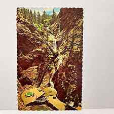 Vintage  Chrome Postcard Scalloped edge Seven Falls Canon Colorado Springs M6 picture
