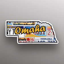 Omaha  Nebraska  State Shape  Great Gift Idea Single 5 Inch Magnet  Made in The picture