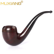 Bent Curved Cumberland Stem Tobacco Pipe Briar Bulldog Pipe Smooth Finished Pipe picture