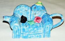 Vintage Swineside Ceramics England Teapot Love Seat with Cat and Cat Book picture