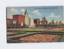 Postcard Skyline of Chicago from Grant Park Chicago Illinois USA picture