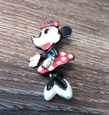 Rare HTF VTG Antique 1950/60s Minnie Mouse Walt Disney 3D Pin Painted Enamel  picture