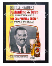 Historic Roy Campanella, Ballentine Beer 1955 Advertising Postcard picture