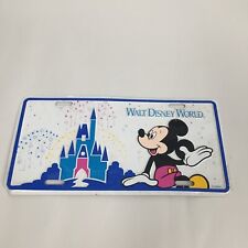 Vtg Walt Disney World Mickey Mouse & Castle Aluminum License Plate 1990’s (Read) picture