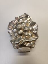 VINTAGE Hinged Pewter Ice Cream Chocolate Mold GRAPE BUNCH on Leaf # 580 picture