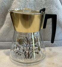 Vintage Mid Century Modern Douglas Flameproof 6 Cup Coffee Carafe, Wheat Pattern picture