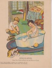 England 1927. The Tin Tub is Part of the Fun of Life. By Cleanliness Institute picture