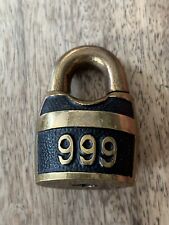 Vintage Antique Old 999 Double Sided Brass Padlock No Key picture