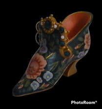 Stepping in Time Ashton Drake Ornament Collection Miniature Shoes Tapestry Rose picture