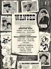 1958 PAPER AD Halco Toy Holster Sets Costumes Gunsmoke Matt Dillon Buster Crabbe picture