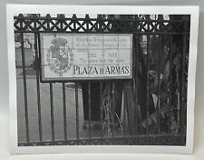 Vtg 1974 Abstract Snapshot Photo Plaza D Armas Gate Sign New Orleans LA picture