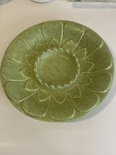 Vtg MCM Haeger USA Made Art Pottery Ashtray Trinket Candy Dish 1054 Green FS picture