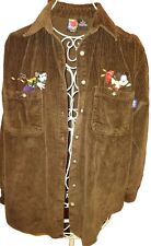 EUC Vtg Disney Mickey Unlimited Jerry Leigh Women's Long Sleeve Corduroy Sz M picture