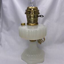 Antique Aladdin Style Corinthian White Moonstone Electric Table Lamp 12”  TESTED picture