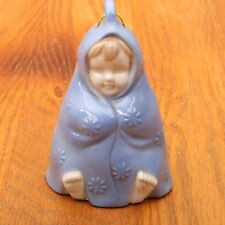 Vintage Baby In Blue Blanket Bell picture