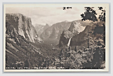 Yosemite Bridal Veil Falls RPPC  Rare view BEAUTIFUL picture