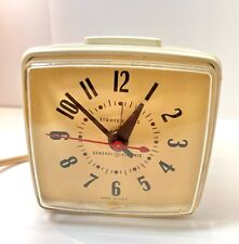 Vintage GE White Square Alarm Clock with Snooze Bar Made in USA [No Light] picture