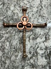 Iron & Copper Handmade Cross Artwork SIGNED, DATED AND TITLED THE GREEN CAT picture