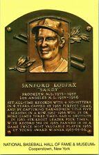 2005 Unused Cooperstown Hall of Fame Induction Plaque Postcard Sandy Koufax picture