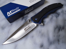 Mtech Evolution Ball Bearing Pivot Pocket Knife 8Cr13MoV Blue Mist MTEFDR014D picture