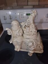HOME FOR THE HOLIDAYS HAND PAINTED PORCELAIN SANTA SLEIGH Christmas Very Nice picture