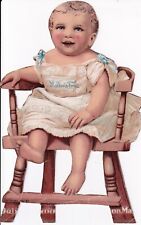 Vintage Mellins Food Advertisement Clipping Late 1800's Cute Baby In High Chair picture