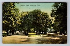 Stamford CT-Connecticut, Bedford Park, Antique Vintage Souvenir Postcard picture