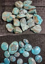 1lbs. Kingman Smoky Turquoise Rough Stabilized w/Pyrite Make Gorgeous Cabochons picture